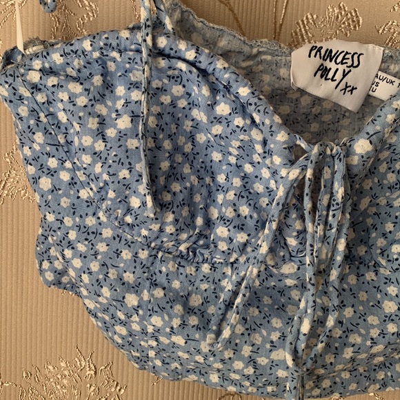 Princess Polly Blue Crop Top - Picture 6 of 15
